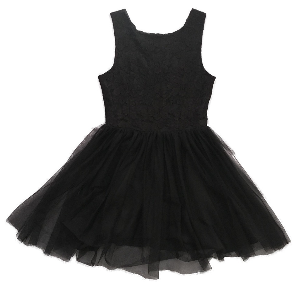 Forever 21 Lace V Back Dress Black
